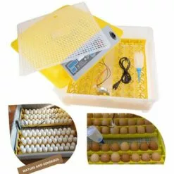 BETTER MAISON Automatique Intelligent 48 Oeufs Incubateur Poulet Canard Oeufs Hatcher 80W EU Prise - Jaune -Poulailler et élevage de la basse-cour Soldes Magasin 21204538 4