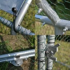 WILTEC Enclos Extérieur XXL 6x3x2m Grand Espace Auvent étanche Et Résistant Porte Verrouillable Volière -Poulailler et élevage de la basse-cour Soldes Magasin 21512874 3