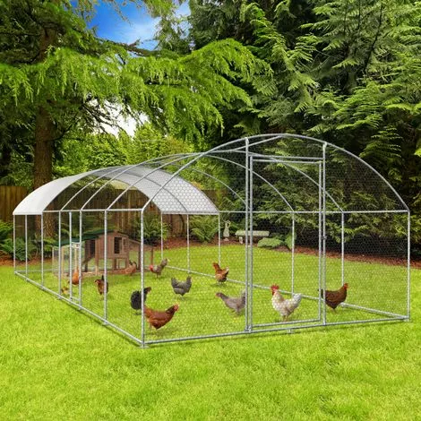 IDMARKET Enclos Poulailler Dôme 22,5 M² Parc Grillagé 3x7,5 M Avec Porte Latérale - Naturel 5 IDMARKET Enclos Poulailler Dôme 22,5 M² Parc Grillagé 3x7,5 M Avec Porte Latérale - Naturel – Image 5