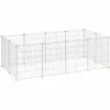 SONGMICS Enclos Modulable, Clôture Pour Petits Animaux, Cage Pour Hamsters, Lapins, Cochon D’Inde, Maille Métallique, Avec Maillet Et Serre-câbles, Usage Intérieur, LPI01W - Blanc