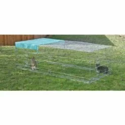 KERBL Enclos Extérieur Avec Toit Gris - Gris 6 KERBL Enclos Extérieur Avec Toit Gris - Gris -Poulailler et élevage de la basse-cour Soldes Magasin 2222973 3