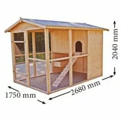 Habrita Poulailler XXL - 4,69 M² -Poulailler et élevage de la basse-cour Soldes Magasin 2391824 4