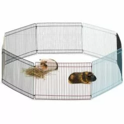 Relaxdays Cage Extérieur Lapin, 8 éléments, Pour Petits Animaux, Enclos Cochon D’inde, 24 Cm De Haut, Multicolore