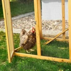 Melko Poulailler Avec Sortie Pour 4-6 Poulets Poulailler 168x75x103 Cm Poulailler Volières Avec Nichoir Avec Support De Couvercle, Imprégné Résistant Aux Intempéries -Poulailler et élevage de la basse-cour Soldes Magasin 24027644 4