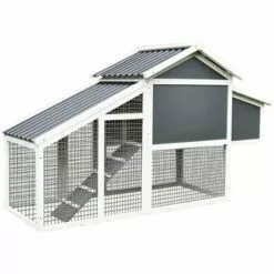 Melko Poulailler Avec Toit En Tôle Ondulée Poulailler De Poules Pondeuses Volières -Poulailler et élevage de la basse-cour Soldes Magasin 24033874 3