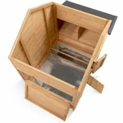 IDMARKET Poulailler Chalet 6 à 10 Poules Avec Pondoir En Bois - Naturel -Poulailler et élevage de la basse-cour Soldes Magasin 24168390 4