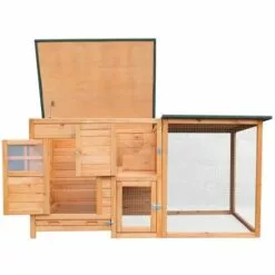 Poulailler 2 Poules Bois PREMIUM étage 160 X 80 X 75 Cm 2 Zones De Pondoir Séparateur 2 Perchoirs Portes Verrouillables Imperméable Nettoyage Facile - De BRAST -Poulailler et élevage de la basse-cour Soldes Magasin 24440674 3