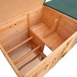 Poulailler 2 Poules Bois PREMIUM étage 160 X 80 X 75 Cm 2 Zones De Pondoir Séparateur 2 Perchoirs Portes Verrouillables Imperméable Nettoyage Facile - De BRAST -Poulailler et élevage de la basse-cour Soldes Magasin 24440674 4