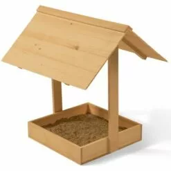 IDMARKET Bain De Poussière Pour Poules Bac En Bois Antiparasites Avec Toit - Naturel -Poulailler et élevage de la basse-cour Soldes Magasin 24799688 5