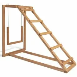 IDMARKET Aire De Jeux En Bois Pour Poules Avec Balançoire Et Perchoir - Naturel -Poulailler et élevage de la basse-cour Soldes Magasin 24799700 4
