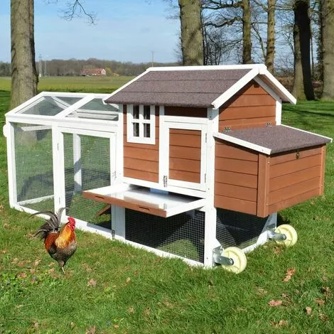 BBLOISIRAM Poulailler Mobile Extérieur En Bois De Haute Qualité 248 Cm X 115 Cm X 76 Cm Modèle « 153 Mobile » 1 BBLOISIRAM Poulailler Mobile Extérieur En Bois De Haute Qualité 248 Cm X 115 Cm X 76 Cm Modèle « 153 Mobile »