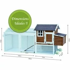 BBLOISIRAM Poulailler Mobile Extérieur En Bois De Haute Qualité 248 Cm X 115 Cm X 76 Cm Modèle « 153 Mobile » 7 BBLOISIRAM Poulailler Mobile Extérieur En Bois De Haute Qualité 248 Cm X 115 Cm X 76 Cm Modèle « 153 Mobile » -Poulailler et élevage de la basse-cour Soldes Magasin 25126798 3