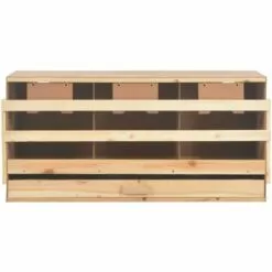 TRUE DEAL Pondoir 3 Compartiments 96x40x45 Cm Pinède Solide -Poulailler et élevage de la basse-cour Soldes Magasin 26126528 5