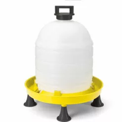 CHICK'A Abreuvoir Sur Pied 15L - Jaune / Blanc