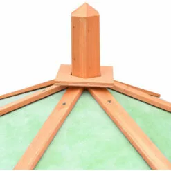 ASUPERMALL Poulailler Bois De Pin Massif Et Sapin 126x117x125 Cm -Poulailler et élevage de la basse-cour Soldes Magasin 26964183 4