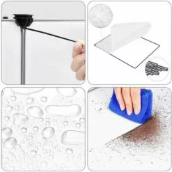 SONGMICS Parc Pour Cochons D'Inde, Avec Échelle, Enclos, Clôture Modulaire, En Plastique, Pour Hamsters, Lapin, Petits Animaux, Transparent LPC03W - Transparent -Poulailler et élevage de la basse-cour Soldes Magasin 27184610 3