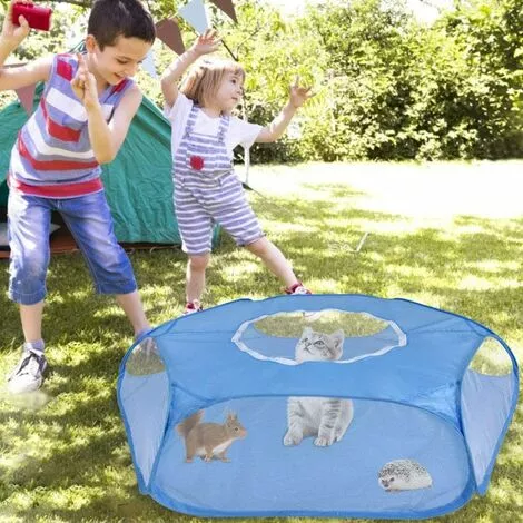 BEARSU Parc Pour Petits Animaux, Tente Pour Animaux De Compagnie Transparente Et Respirante Avec Couvercle Supérieur, Clôture Cour Pliable D'exercice Intérieur Extérieur à Ouverture Automatique 2 BEARSU Parc Pour Petits Animaux, Tente Pour Animaux De Compagnie Transparente Et Respirante Avec Couvercle Supérieur, Clôture Cour Pliable D'exercice Intérieur Extérieur à Ouverture Automatique – Image 2