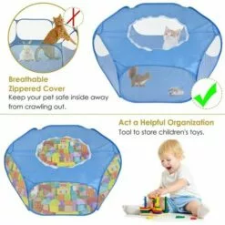 BEARSU Parc Pour Petits Animaux, Tente Pour Animaux De Compagnie Transparente Et Respirante Avec Couvercle Supérieur, Clôture Cour Pliable D'exercice Intérieur Extérieur à Ouverture Automatique 7 BEARSU Parc Pour Petits Animaux, Tente Pour Animaux De Compagnie Transparente Et Respirante Avec Couvercle Supérieur, Clôture Cour Pliable D'exercice Intérieur Extérieur à Ouverture Automatique -Poulailler et élevage de la basse-cour Soldes Magasin 27487882 3