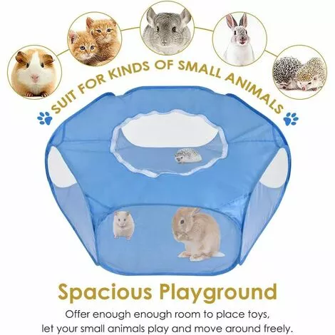 BEARSU Parc Pour Petits Animaux, Tente Pour Animaux De Compagnie Transparente Et Respirante Avec Couvercle Supérieur, Clôture Cour Pliable D'exercice Intérieur Extérieur à Ouverture Automatique 4 BEARSU Parc Pour Petits Animaux, Tente Pour Animaux De Compagnie Transparente Et Respirante Avec Couvercle Supérieur, Clôture Cour Pliable D'exercice Intérieur Extérieur à Ouverture Automatique – Image 4