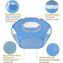 BEARSU Parc Pour Petits Animaux, Tente Pour Animaux De Compagnie Transparente Et Respirante Avec Couvercle Supérieur, Clôture Cour Pliable D'exercice Intérieur Extérieur à Ouverture Automatique 9 BEARSU Parc Pour Petits Animaux, Tente Pour Animaux De Compagnie Transparente Et Respirante Avec Couvercle Supérieur, Clôture Cour Pliable D'exercice Intérieur Extérieur à Ouverture Automatique -Poulailler et élevage de la basse-cour Soldes Magasin 27487882 5