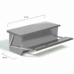IDMARKET Mangeoire XXL Pour Poules Distributeur Automatique à Pédale En Acier 10 Kg -Poulailler et élevage de la basse-cour Soldes Magasin 27574081 5