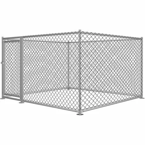 Bc-elec - RA-D22 Parc à Chiots 2x2x1.2m, Enclos Pour Chiens, Chenil D'extérieur, Enclos D'exercice Cage Pour Chiens - Gris 2 Bc-elec - RA-D22 Parc à Chiots 2x2x1.2m, Enclos Pour Chiens, Chenil D'extérieur, Enclos D'exercice Cage Pour Chiens - Gris – Image 2