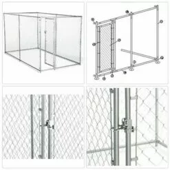 Bc-elec - RA-D33 Parc à Chiots 3x3x1.8m Ou 1.5x4.6x1.8m, Enclos Pour Chiens, Chenil D'extérieur, Enclos D'exercice Cage Pour Chiens - Gris -Poulailler et élevage de la basse-cour Soldes Magasin 27977688 3