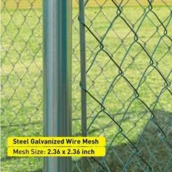 Bc-elec - RA-D33 Parc à Chiots 3x3x1.8m Ou 1.5x4.6x1.8m, Enclos Pour Chiens, Chenil D'extérieur, Enclos D'exercice Cage Pour Chiens - Gris -Poulailler et élevage de la basse-cour Soldes Magasin 27977688 4