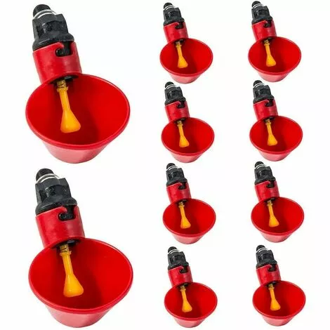 LITZEE 10PCS Coupes Buveur De Poulet Automatique - Tasses À Boire D'eau De Volaille, Buveur En Plastique Buveur, Poulet Nourrisseur Oiseau Coop Coopérative, For Poulet Poulet 1 LITZEE 10PCS Coupes Buveur De Poulet Automatique - Tasses À Boire D'eau De Volaille, Buveur En Plastique Buveur, Poulet Nourrisseur Oiseau Coop Coopérative, For Poulet Poulet