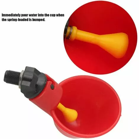 LITZEE 10PCS Coupes Buveur De Poulet Automatique - Tasses À Boire D'eau De Volaille, Buveur En Plastique Buveur, Poulet Nourrisseur Oiseau Coop Coopérative, For Poulet Poulet 2 LITZEE 10PCS Coupes Buveur De Poulet Automatique - Tasses À Boire D'eau De Volaille, Buveur En Plastique Buveur, Poulet Nourrisseur Oiseau Coop Coopérative, For Poulet Poulet – Image 2