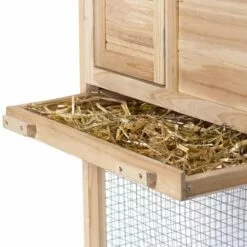 IDMARKET Poulailler PREMIUM Avec Clapier En Bois - Naturel -Poulailler et élevage de la basse-cour Soldes Magasin 2811559 3