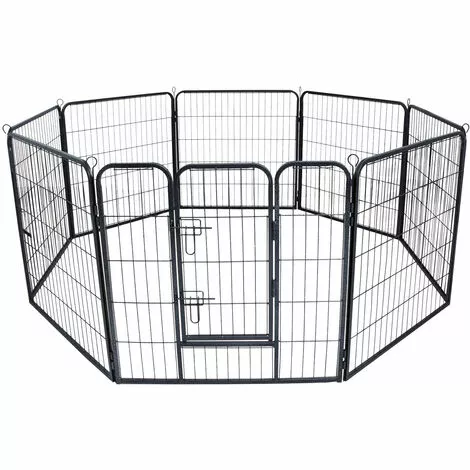 WILTEC Enclos Parc Extérieur Chien Et Chat Grillage Barrière Protection Animaux Domestiques L 210x100cm 2 WILTEC Enclos Parc Extérieur Chien Et Chat Grillage Barrière Protection Animaux Domestiques L 210x100cm – Image 2