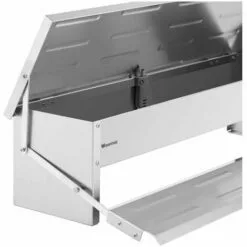 WIESENFIELD Mangeoire Automatique Pour Volaille Poule Oie 12 Kg Marchepied Aluminium Embouti - Gris -Poulailler et élevage de la basse-cour Soldes Magasin 28259347 5