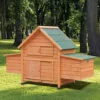 Poulailler 2 Poules Clapier Mobile 1625x560x1075 Mm 2 Zones De Pondoir 2 Séparateurs 2 Perchoirs 2 Portes Verrouillables, Rampe, Imperméable Nettoyage Facile-BRAST