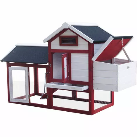 Poulailler 2 Poules (petit) Bois Avec Pondoir Et Enclos 152 X 62 X 92 Cm PREMIUM, 2 Portes Verrouillables, Imperméable, Nettoyage Facile - De BRAST 4 Poulailler 2 Poules (petit) Bois Avec Pondoir Et Enclos 152 X 62 X 92 Cm PREMIUM, 2 Portes Verrouillables, Imperméable, Nettoyage Facile - De BRAST – Image 4