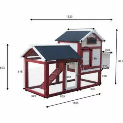 Poulailler 2 Poules (petit) Bois Avec Pondoir Et Enclos 152 X 62 X 92 Cm PREMIUM, 2 Portes Verrouillables, Imperméable, Nettoyage Facile - De BRAST 9 Poulailler 2 Poules (petit) Bois Avec Pondoir Et Enclos 152 X 62 X 92 Cm PREMIUM, 2 Portes Verrouillables, Imperméable, Nettoyage Facile - De BRAST -Poulailler et élevage de la basse-cour Soldes Magasin 30050032 5