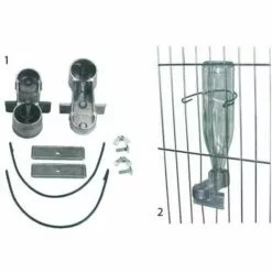 KERBL FRANCE Abreuvoir Sabot Porte Bouteille Pour Lapins En Alu - Lot De 2