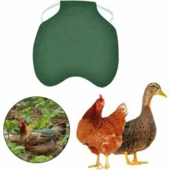 BETTERLIFE Tablier De Poulet À Sangle Unique/Gilet De Selle Protection De L'aile De Canard De Poule Vestes De Poulet Standard Tabliers De Poule Accessoires De Soins De Volaille 5pcs-vert