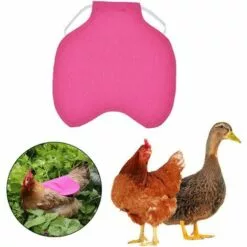 ILOVEMILAN Tablier De Poulet À Sangle Unique/Gilet De Selle Protection De L'aile De Canard De Poule Vestes De Poulet Standard Tabliers De Poule Accessoires De Soins De Volaille 5pcs-Rose Rouge
