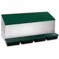 POULAILLER DIRECT Pondoir Poule Extérieur En Métal 4 Nichoirs - Gaun