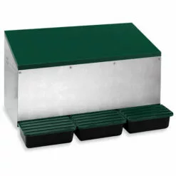 POULAILLER DIRECT Pondoir Poule Extérieur En Métal 3 Nichoirs - Gaun