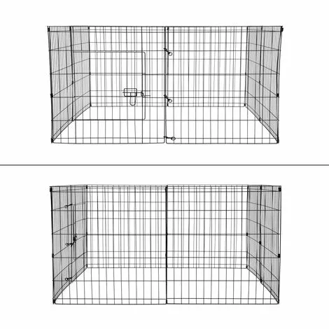 ECD GERMANY Enclos Extérieur Cage Clapier Pour Petits Animaux Revêtement Métal 124 X 61 Cm 2 ECD GERMANY Enclos Extérieur Cage Clapier Pour Petits Animaux Revêtement Métal 124 X 61 Cm – Image 2