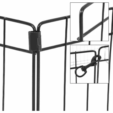 ECD GERMANY Enclos Extérieur Cage Clapier Pour Petits Animaux Revêtement Métal 124 X 61 Cm 4 ECD GERMANY Enclos Extérieur Cage Clapier Pour Petits Animaux Revêtement Métal 124 X 61 Cm – Image 4