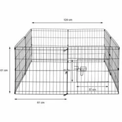 ECD GERMANY Enclos Extérieur Cage Clapier Pour Petits Animaux Revêtement Métal 124 X 61 Cm 9 ECD GERMANY Enclos Extérieur Cage Clapier Pour Petits Animaux Revêtement Métal 124 X 61 Cm -Poulailler et élevage de la basse-cour Soldes Magasin 31650247 5