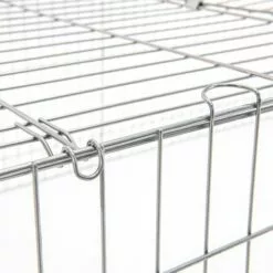 ECD GERMANY Cage Clapier Enclos Extérieur Avec Pare-soleil En Métal Galvanisé 140x60x113 Cm -Poulailler et élevage de la basse-cour Soldes Magasin 31650282 4