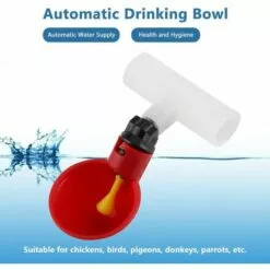 AIDUCHO 5pcs Volaille Automatique Abreuvoir Portable Distributeur D'eau Tasse Bol D‘Eau En Plastique Buveur D'eau Pour Oiseau Caille Pigeon Poulet Poule(25mm) -Poulailler et élevage de la basse-cour Soldes Magasin 32752641 3