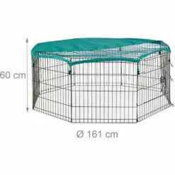 Relaxdays Enclos, Pliable, Avec Couvercle, Lapins, Cochons D’inde, Intérieur Et Extérieur, élevage, S, Noir -Poulailler et élevage de la basse-cour Soldes Magasin 32828160 4