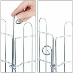 Relaxdays Enclos Avec Couverture En Filet, Lapins, Cochons D’inde,extérieur, élevage, HlP60,5x16cm Argent -Poulailler et élevage de la basse-cour Soldes Magasin 32828164 3