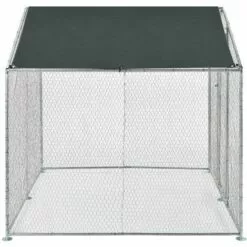 HELLOSHOP26 Enclos Extérieur Volière Cage Pour Animaux Avec Serrure Armature Acier Galvanisé 2 X 2 X 2 M Argent Vert Foncé - Vert -Poulailler et élevage de la basse-cour Soldes Magasin 33228961 4