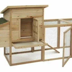 MADE4US Gertrude - Enclos Poulailler 4 Poules En Bois Avec 2 Pondoirs -Poulailler et élevage de la basse-cour Soldes Magasin 33393068 4